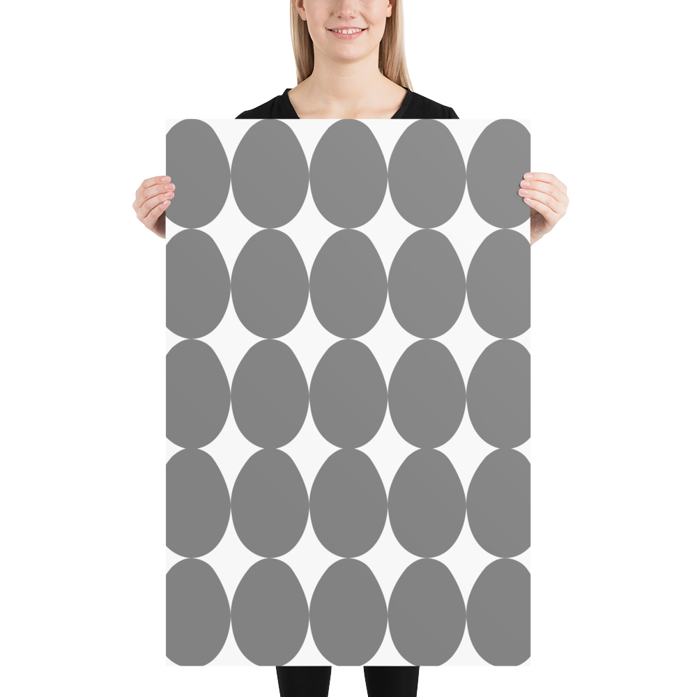 Easter Pattern Gray | Poster