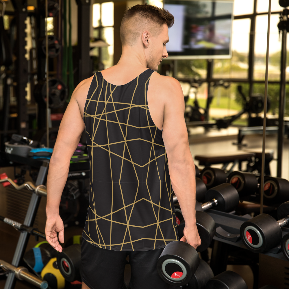 Golden Ornament Lines | Men's Tank Top