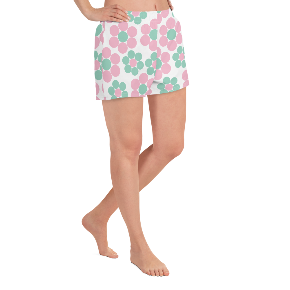 Happy Pastel Flowers | Women's Athletic Short Shorts