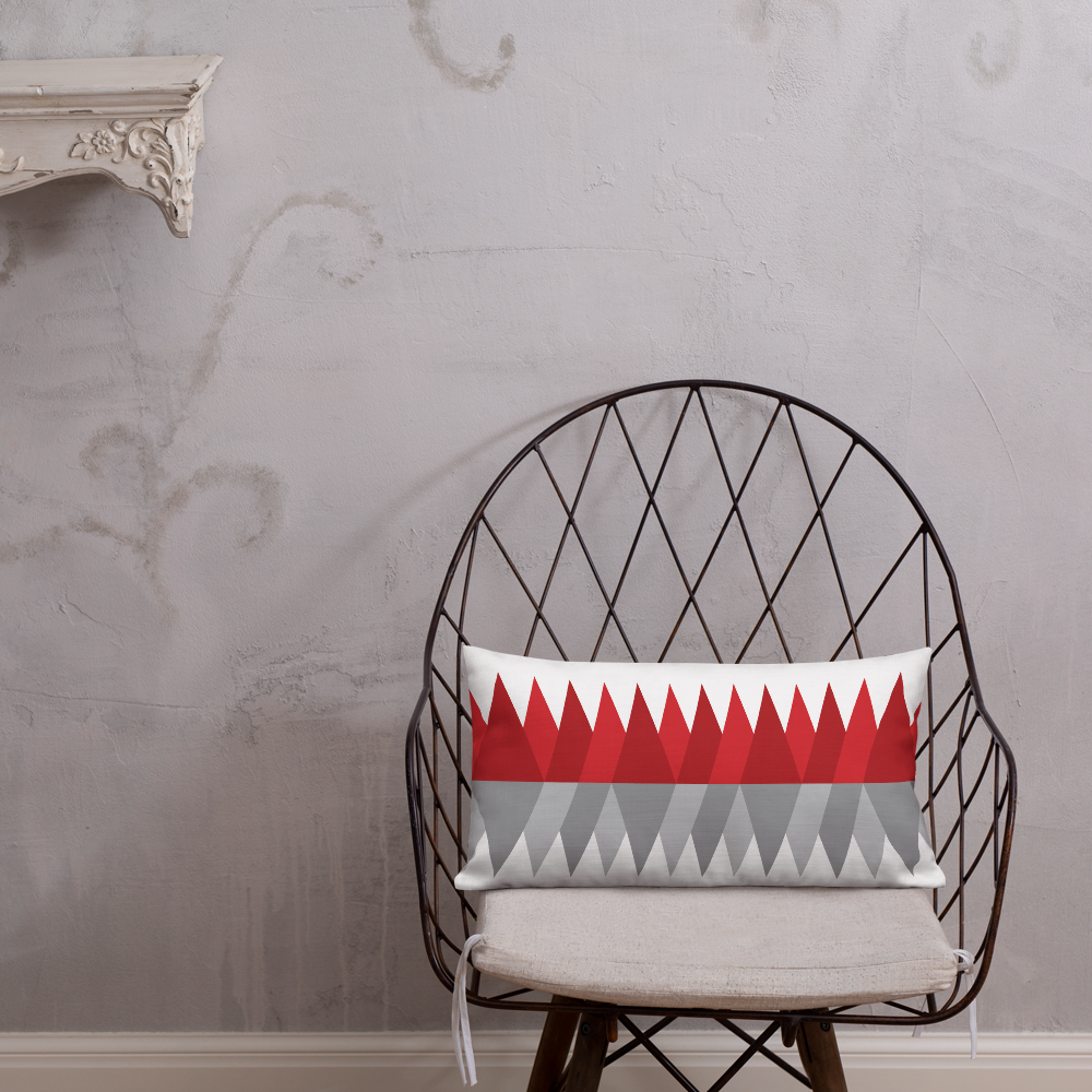 Red Gray Christmas | Pillow