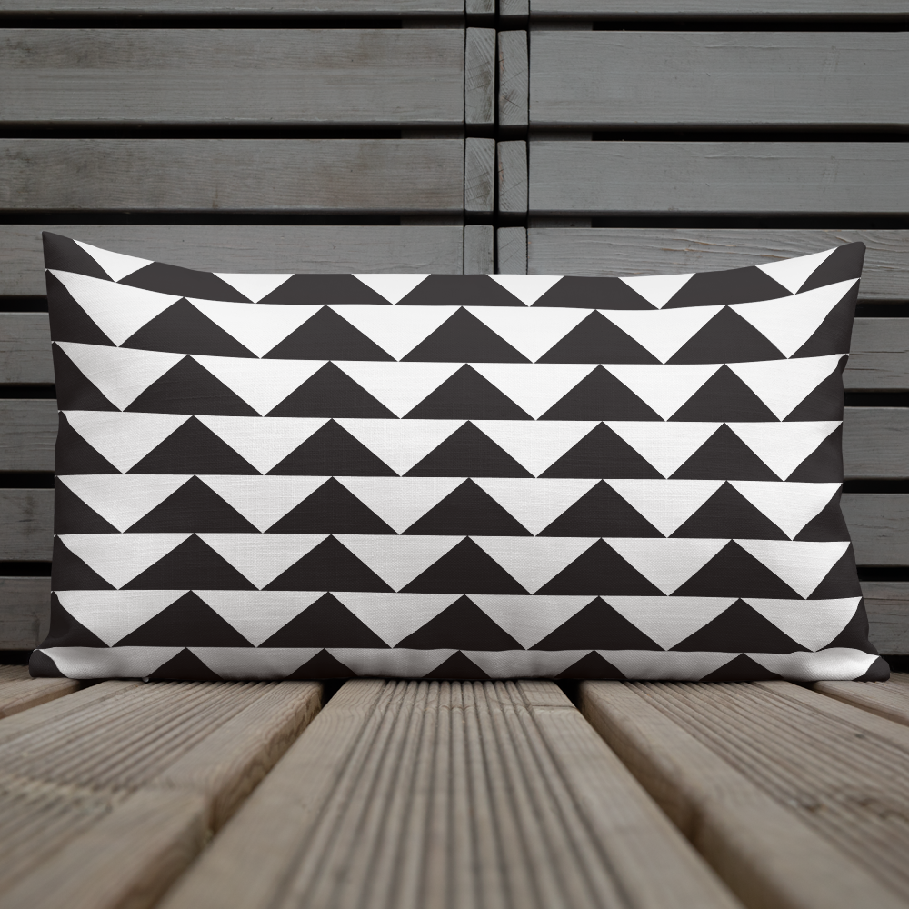 Black and White Triangles | Pillow