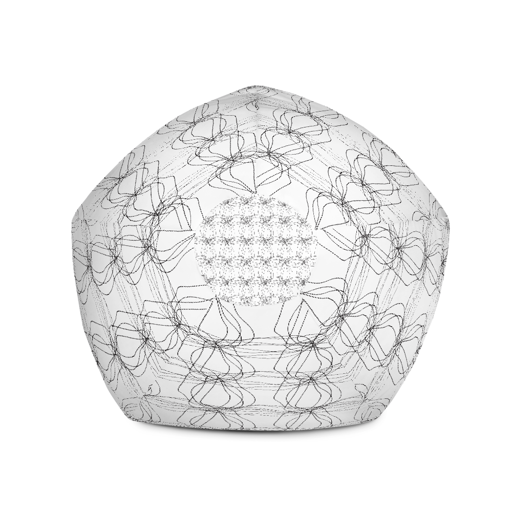 Ornament Graphic Flowers | Bean Bag Chair