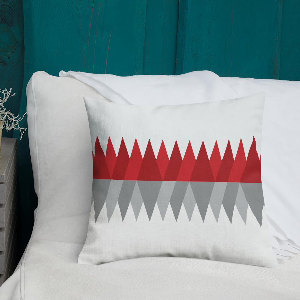 Red Gray Christmas | Pillow