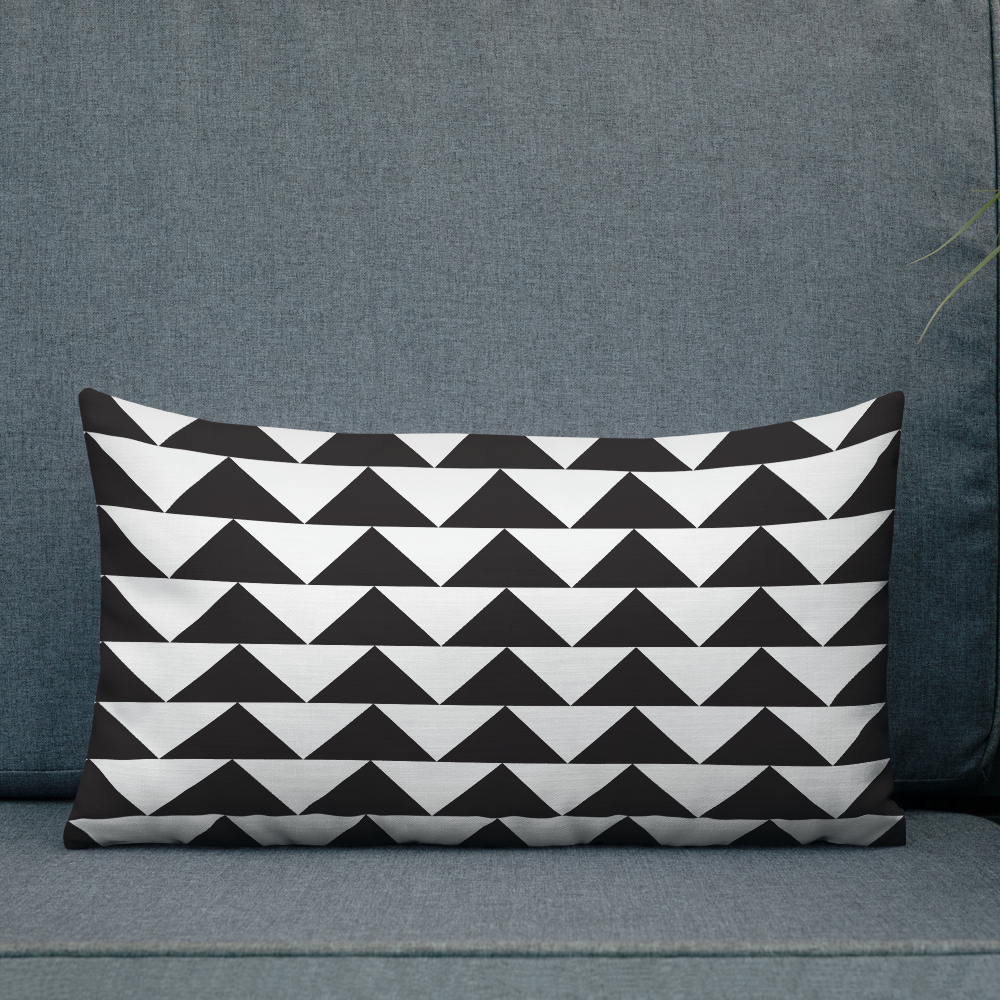 Black and White Triangles | Pillow