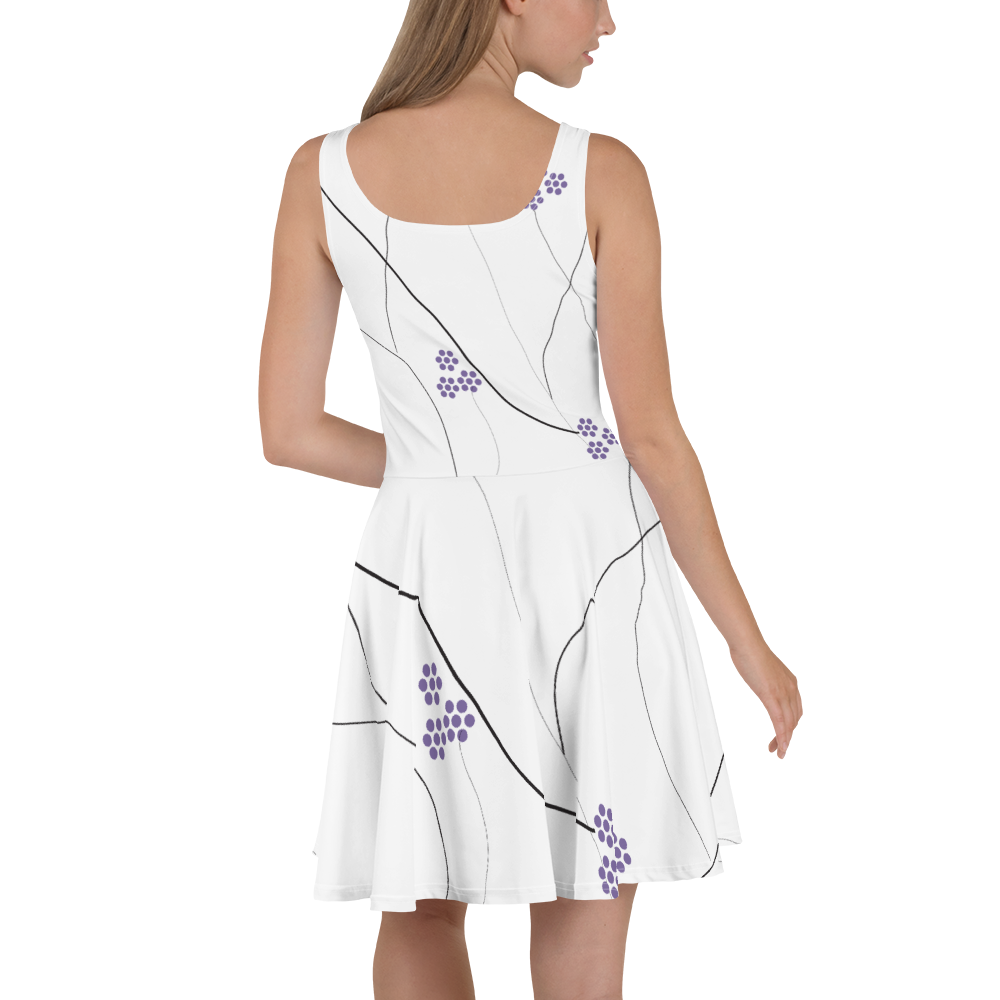 Purple Small Flowers | Skater Dress