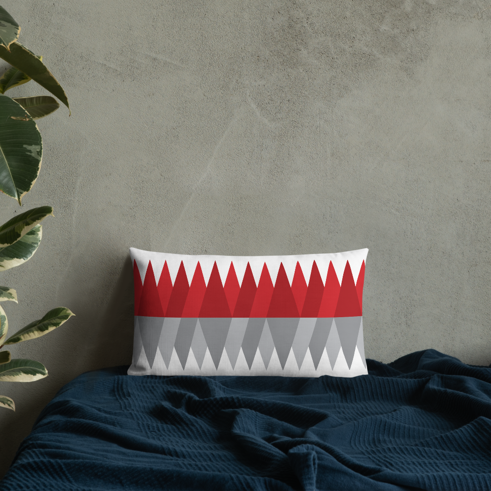 Red Gray Christmas | Pillow