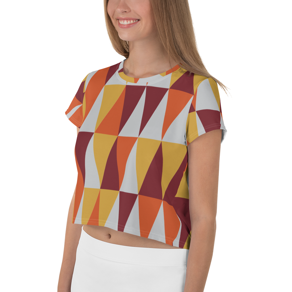 Autumn Triangles | Crop Tee