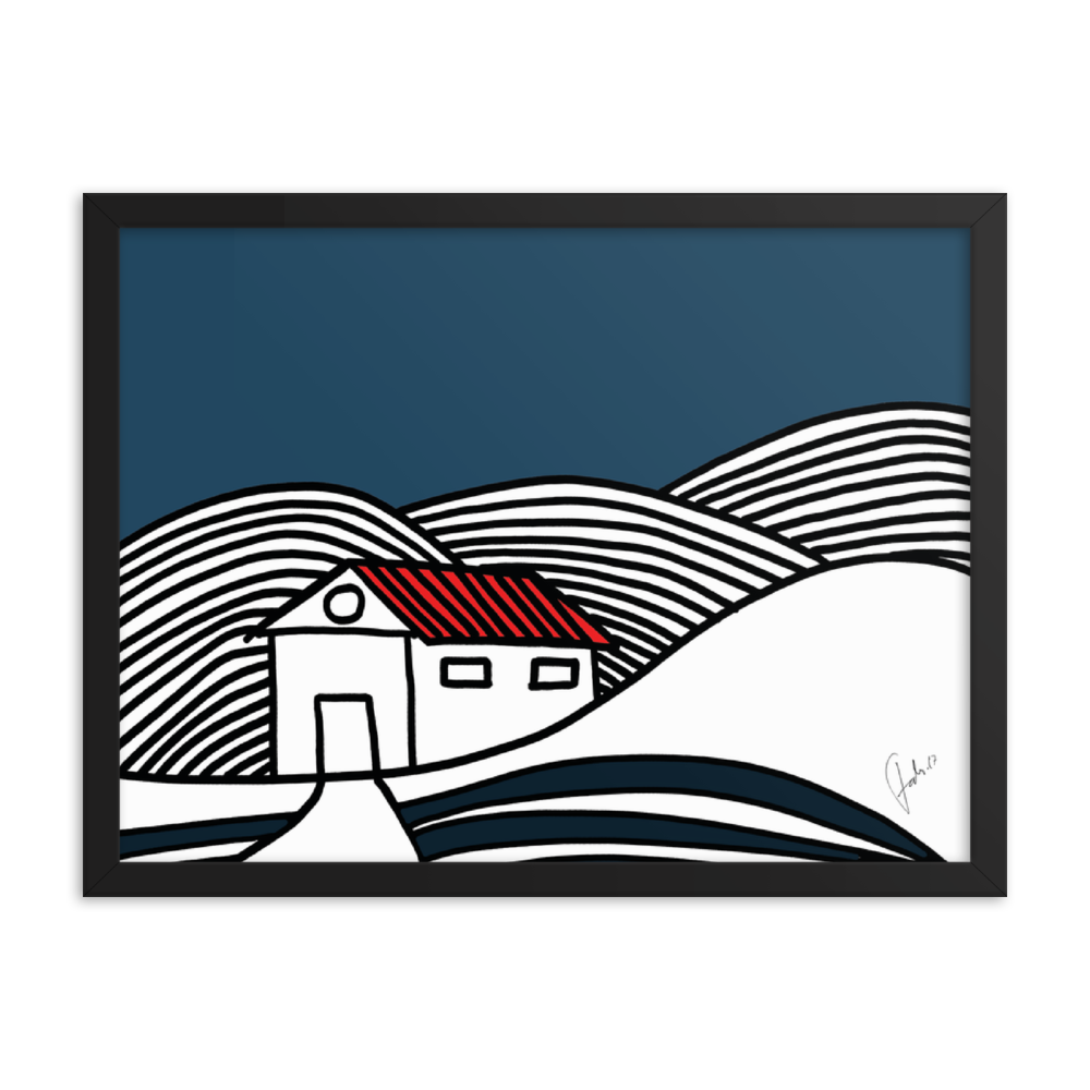 House in Snow | Framed Poster