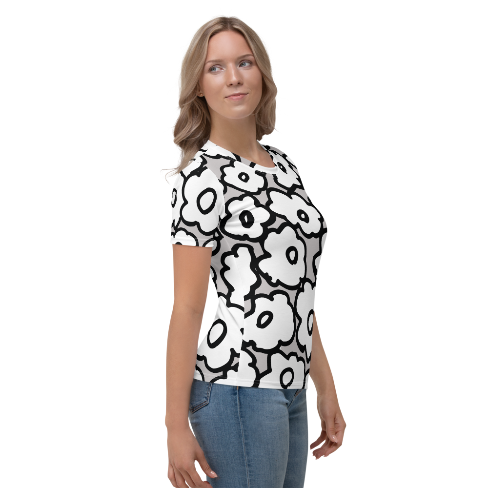 Happy White Flowers | Women's T-Shirt