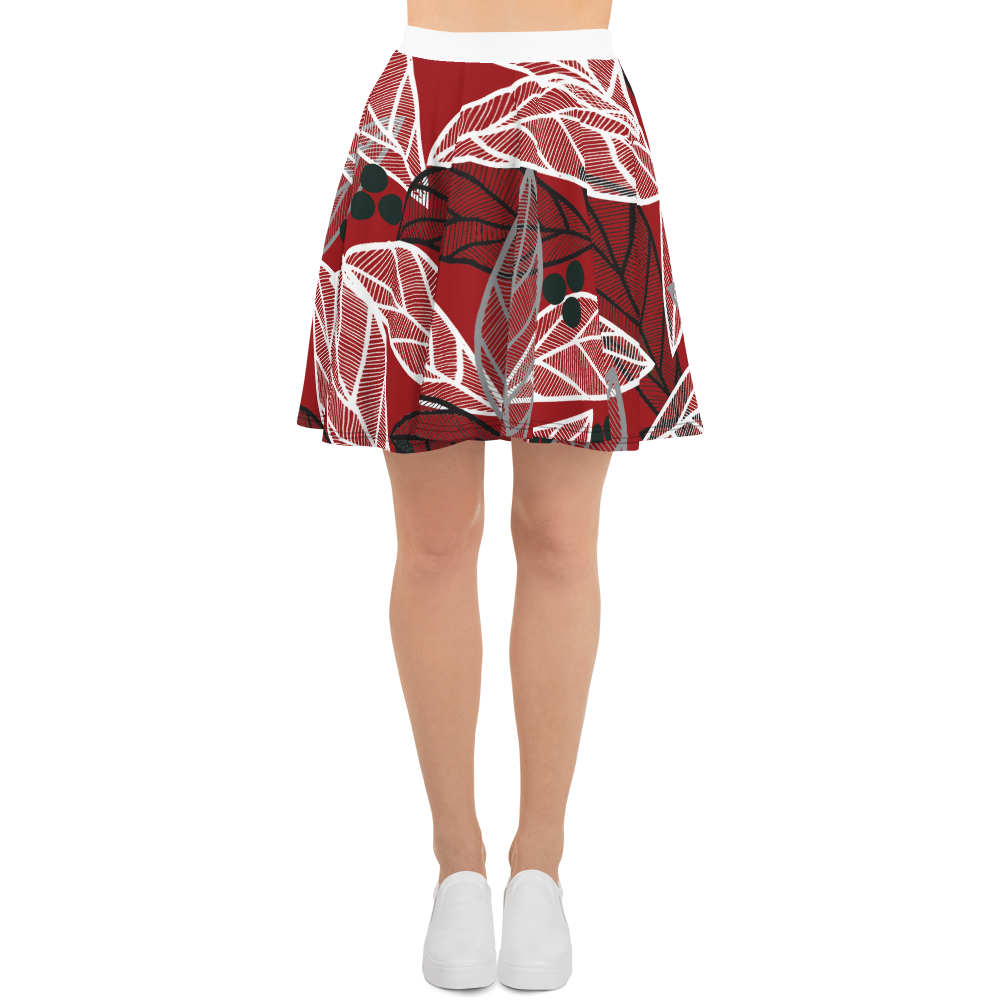 Christmas Leaves | Skater Skirt