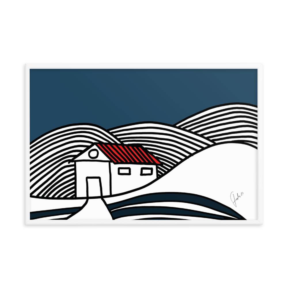 House in Snow | Framed Poster