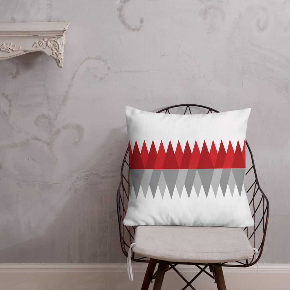 Red Gray Christmas | Pillow