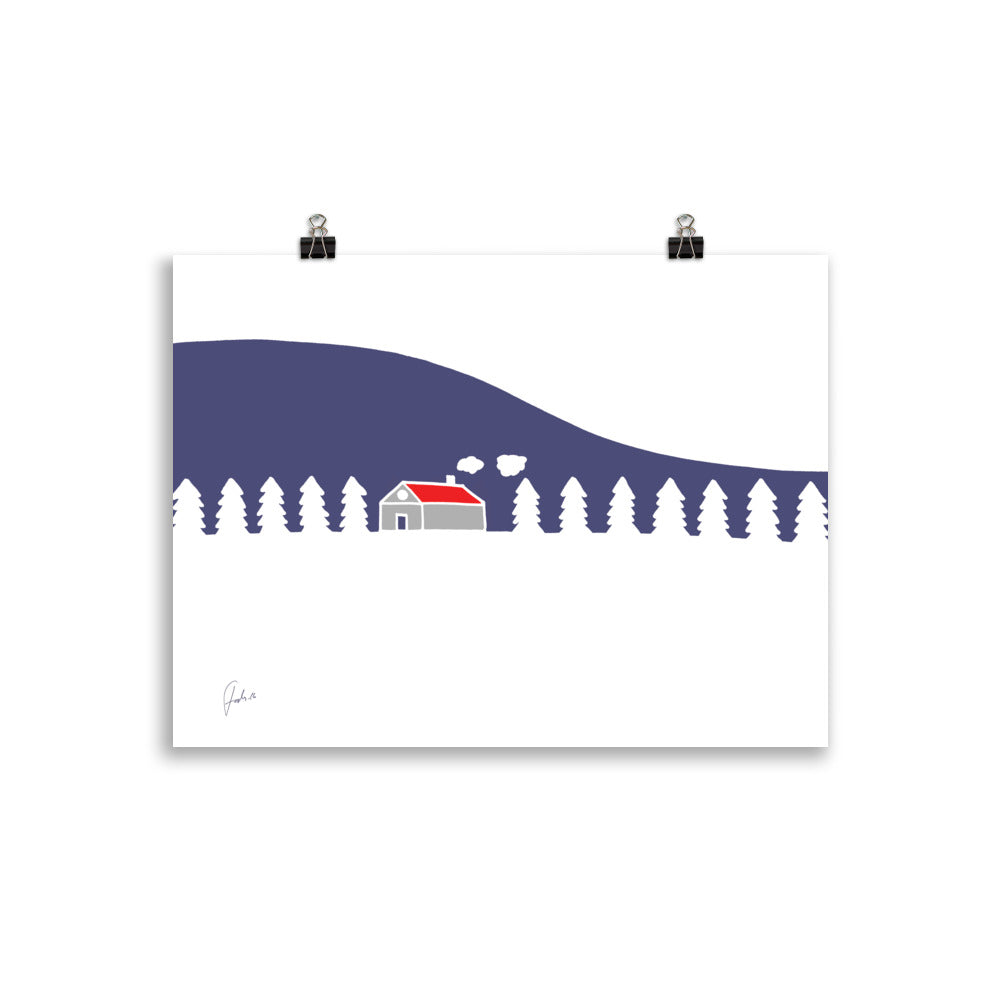 Home In White Forest | Poster (cm)