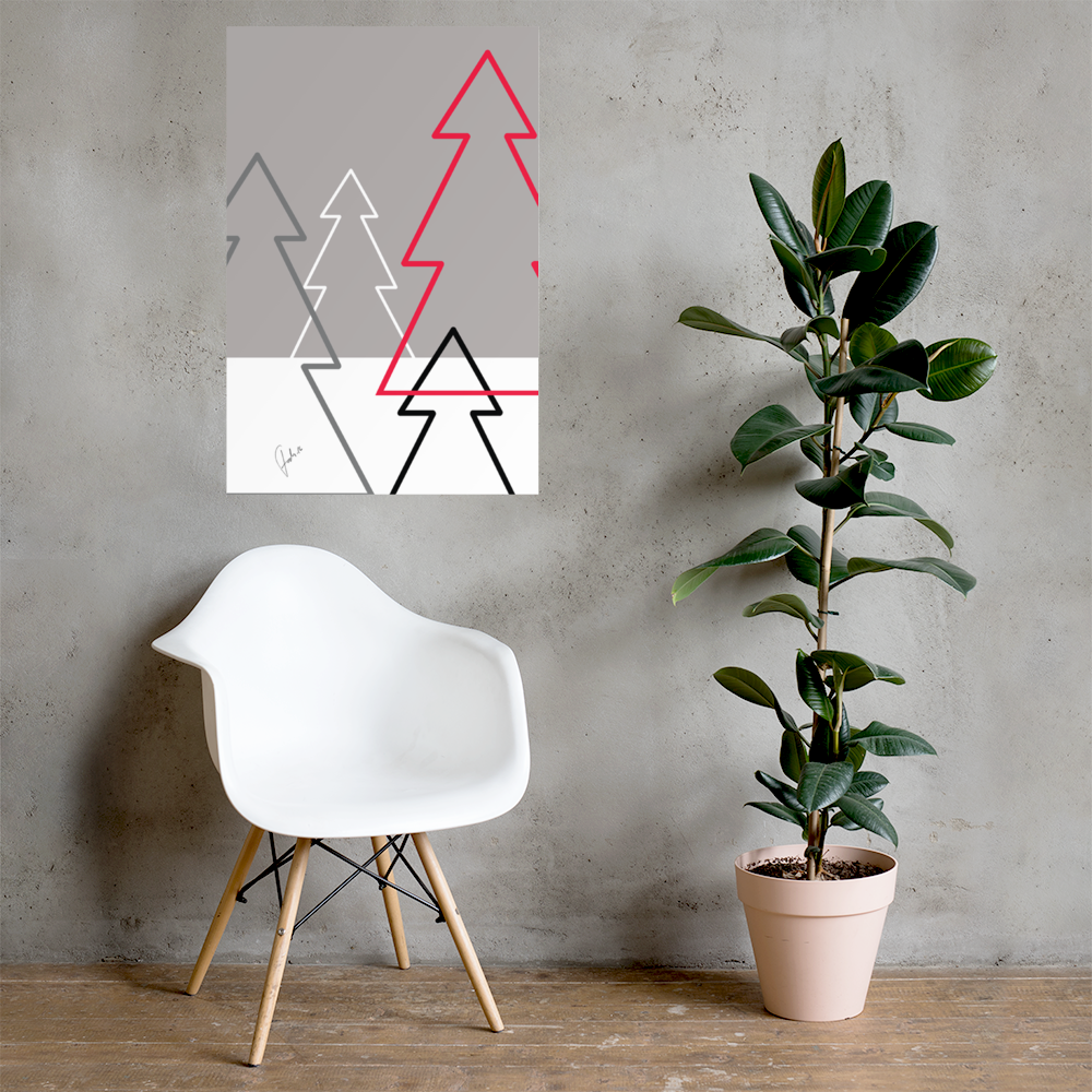 Christmas Tree Forest Colours | Poster