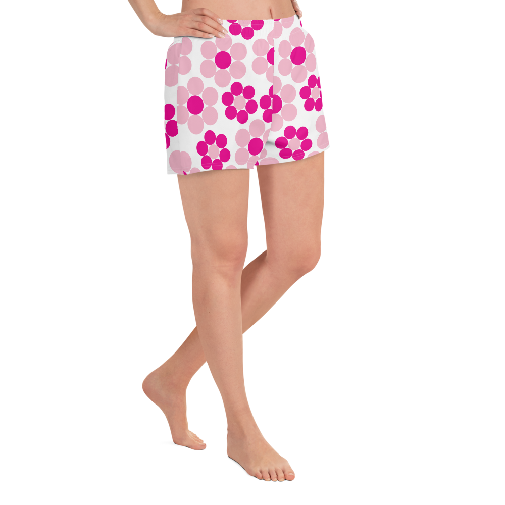 Happy Flowers Ornament | Women's Athletic Short Shorts