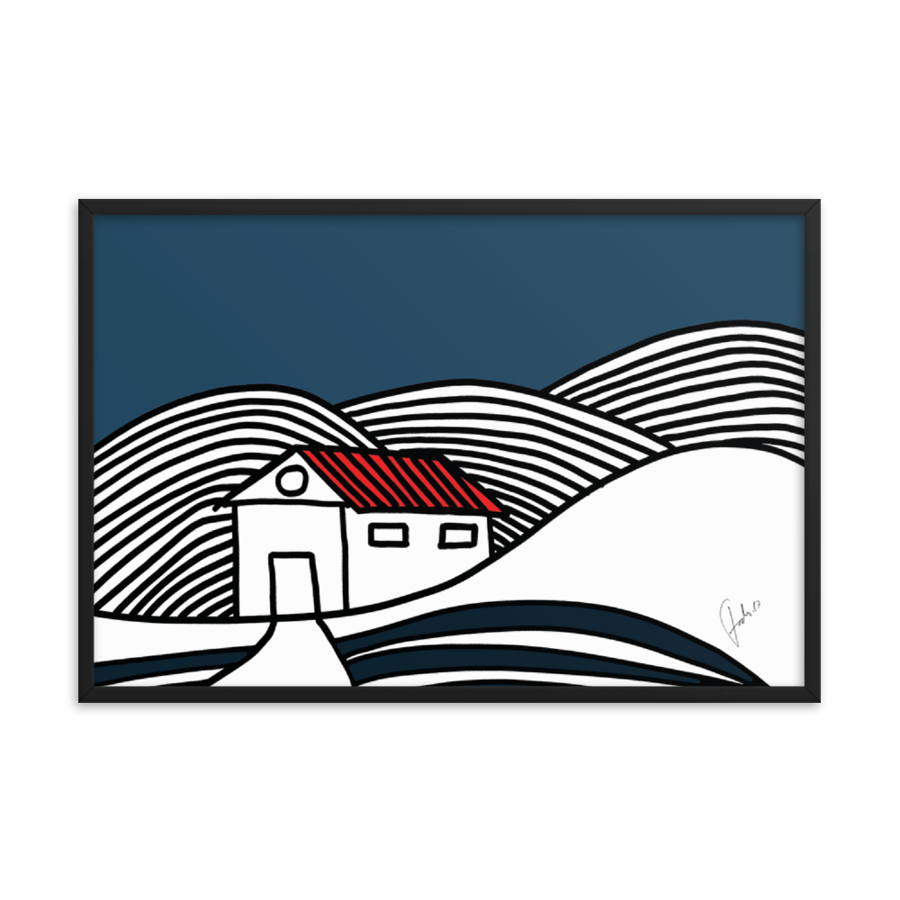 House in Snow | Framed Poster