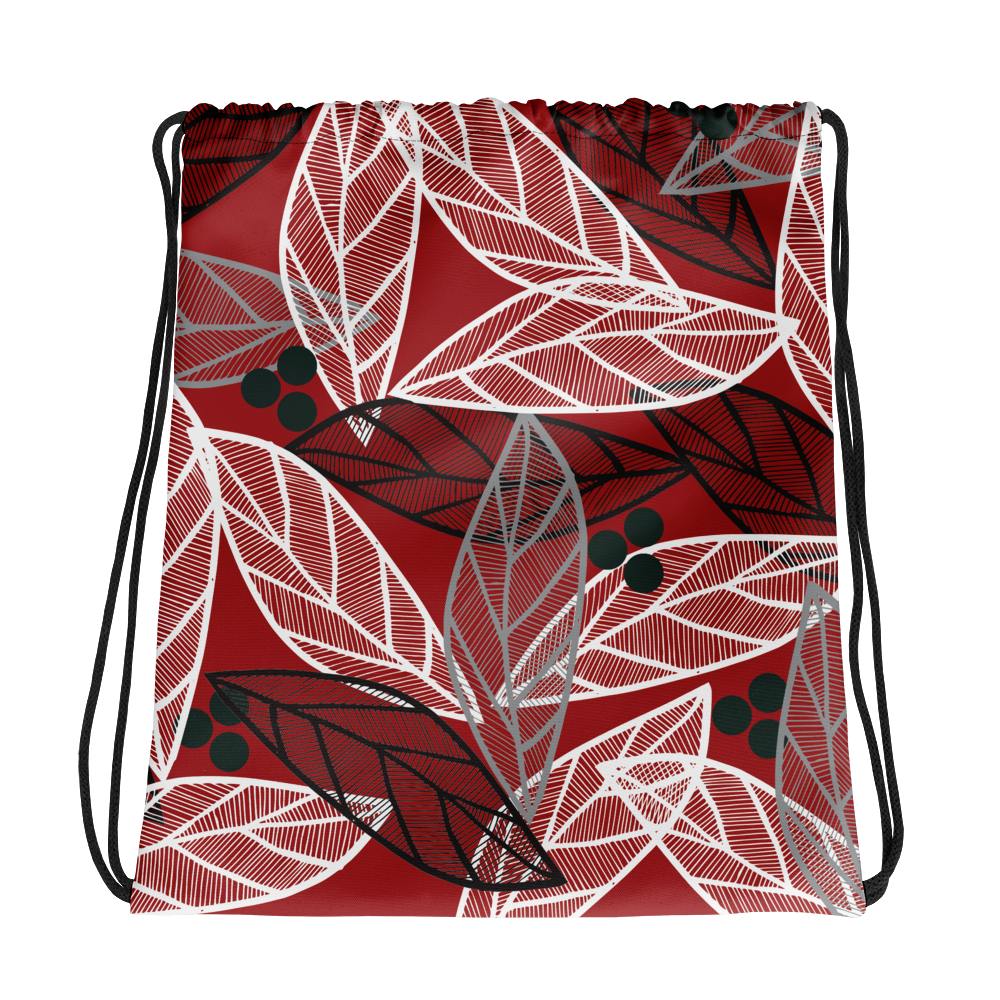 Christmas Leaves | Drawstring Bag