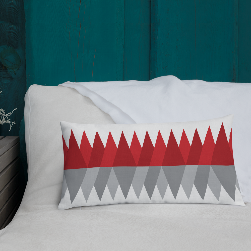 Red Gray Christmas | Pillow