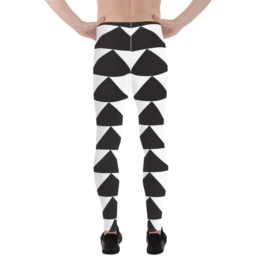 Black and White Triangles | Men's Leggings