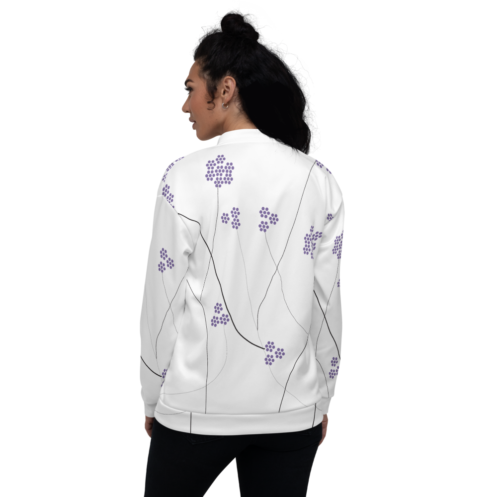 Purple Small Flowers | Bomber Jacket