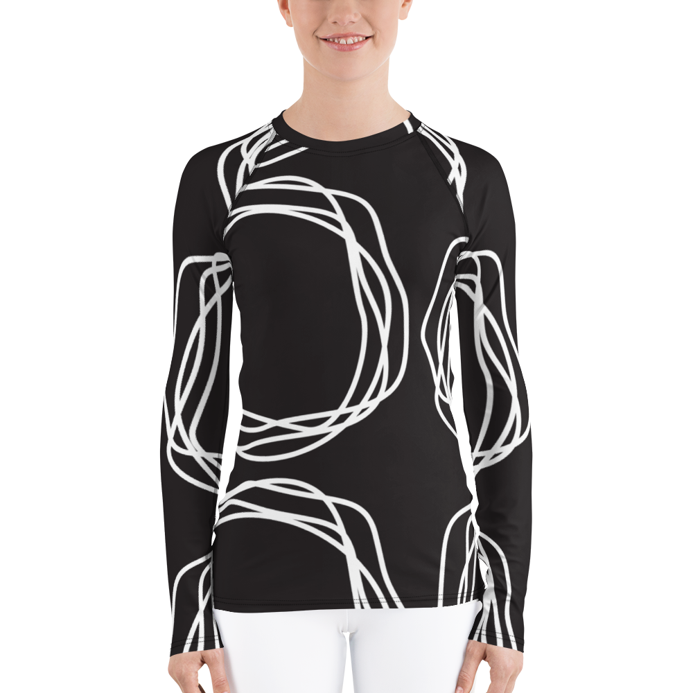 White Flowers | Women's Rash Guard