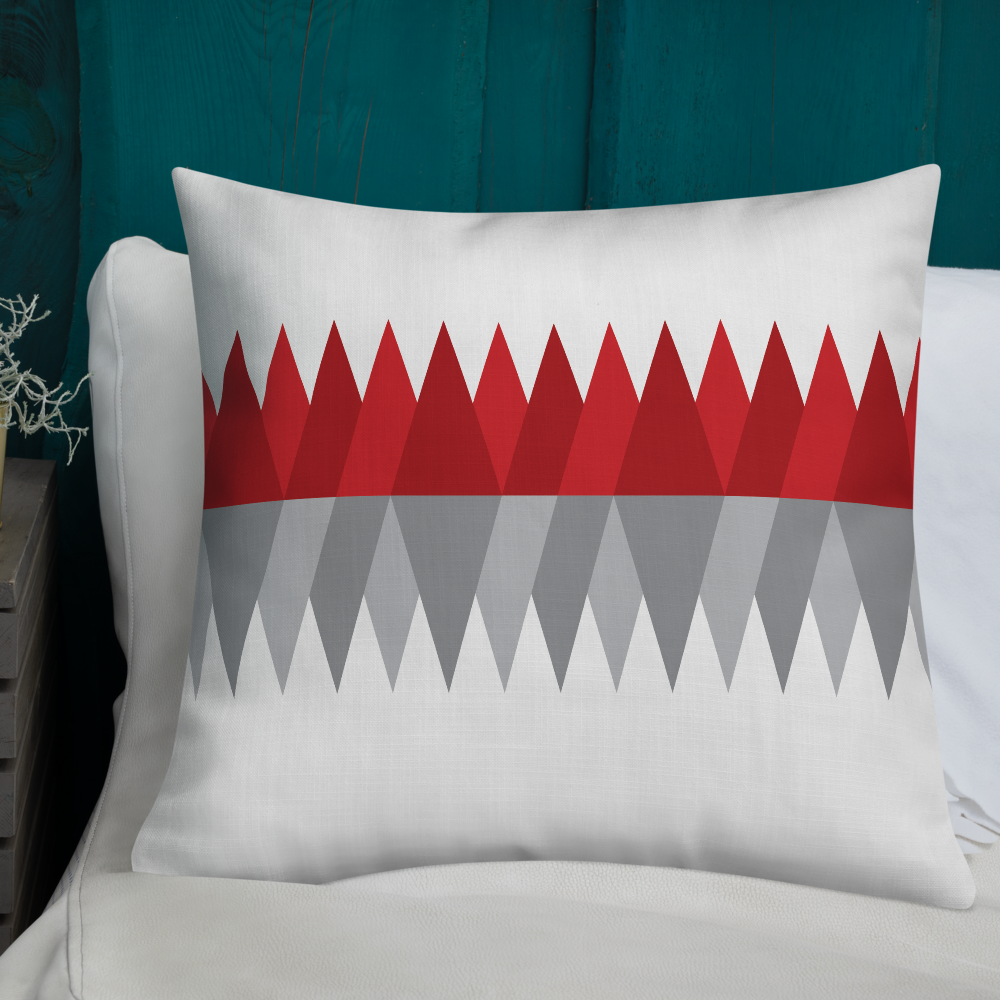 Red Gray Christmas | Pillow