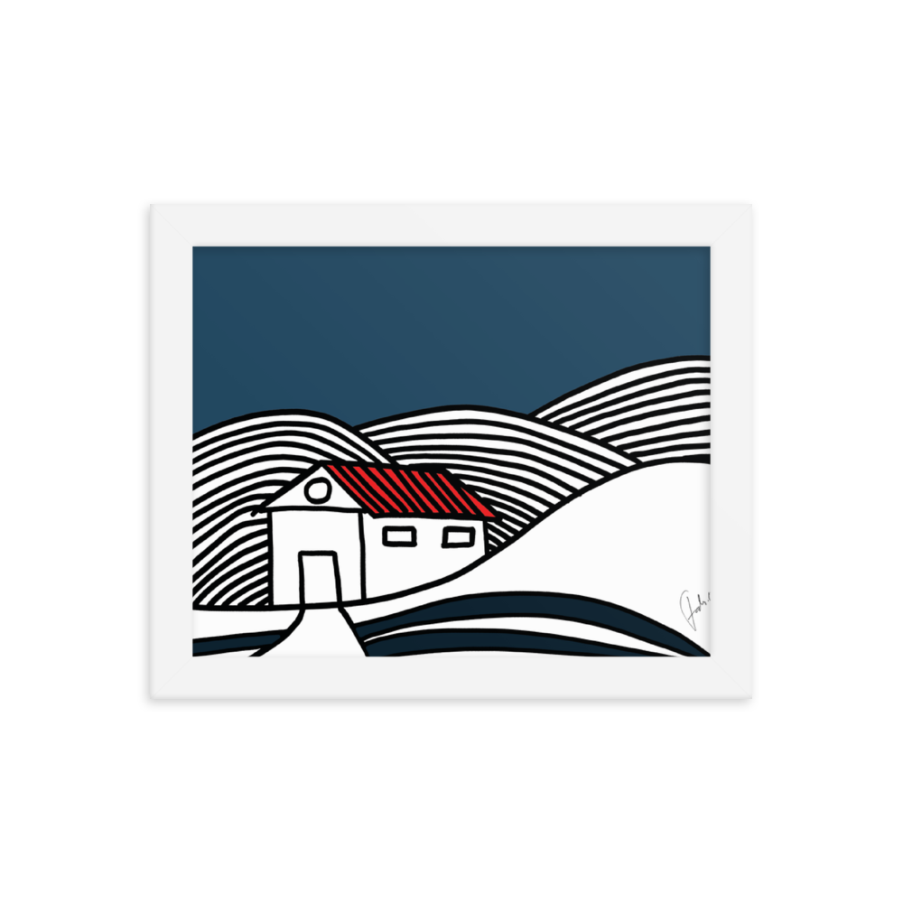 House in Snow | Framed Poster