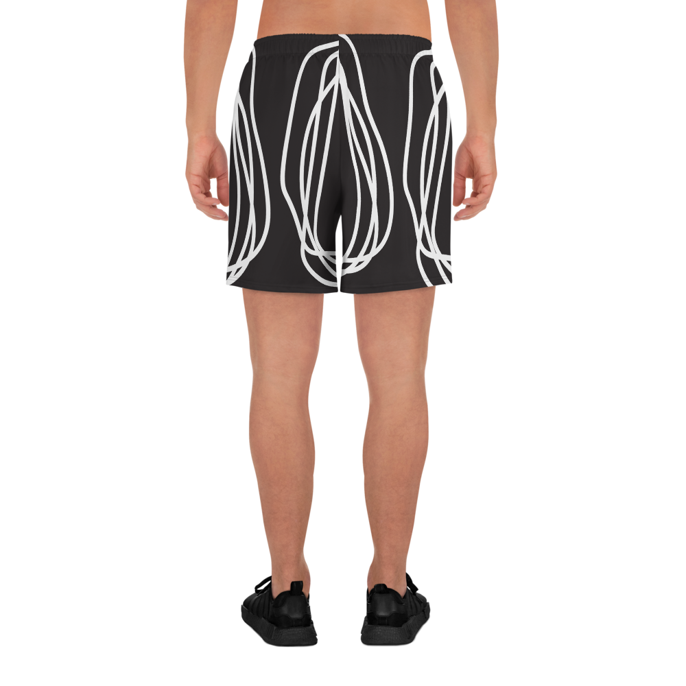White Flowers | Men's Athletic Long Shorts