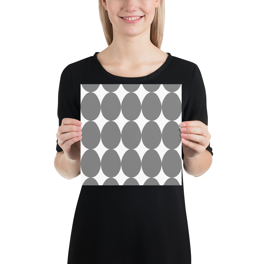 Easter Pattern Gray | Poster