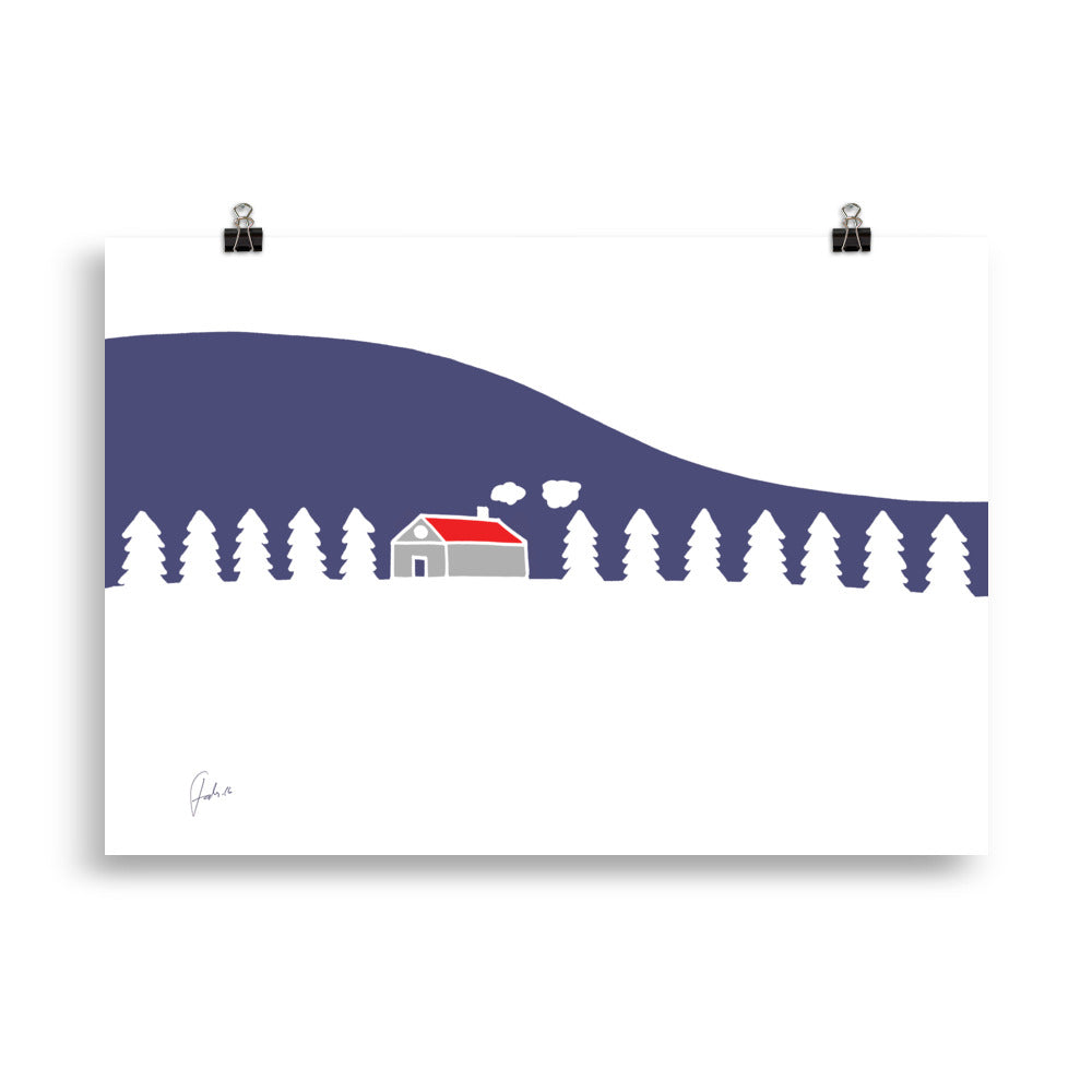 Home In White Forest | Poster (cm)