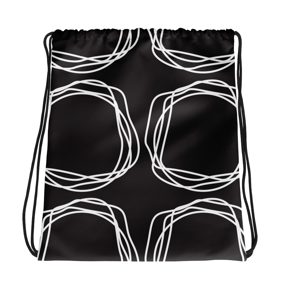 White Flowers | Drawstring Bag