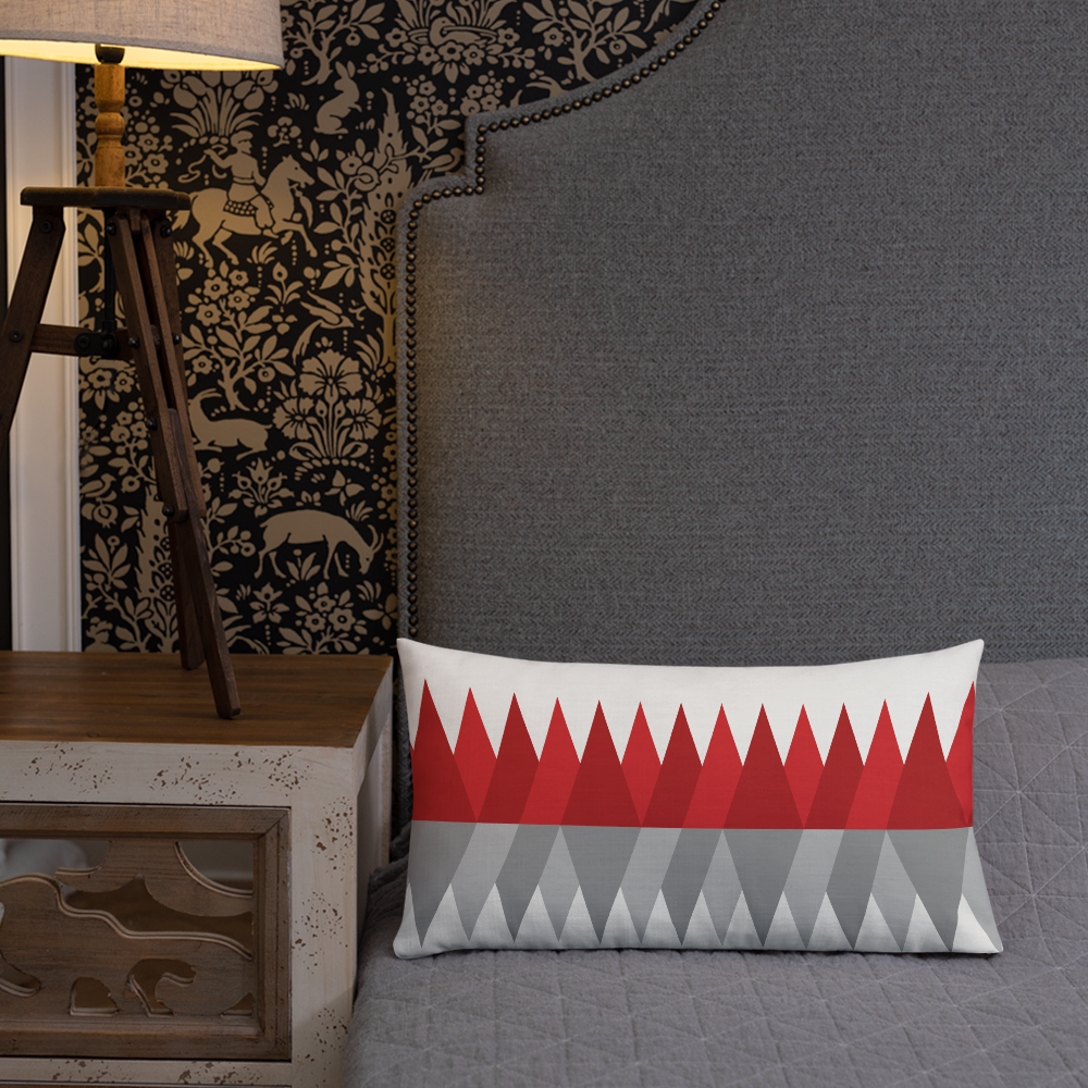 Red Gray Christmas | Pillow