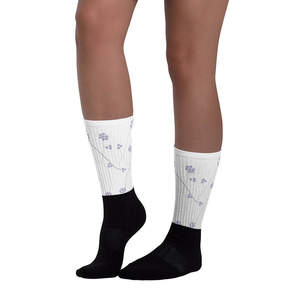 Purple Small Flowers | Socks