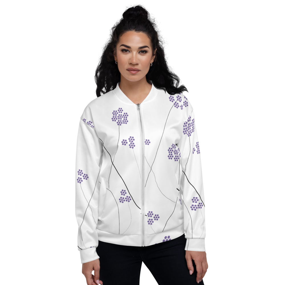 Purple Small Flowers | Bomber Jacket