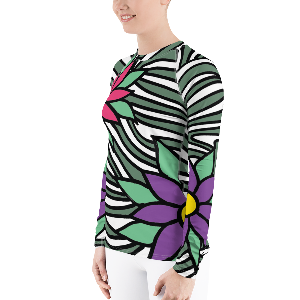 Flower Ornament | Women's Rash Guard