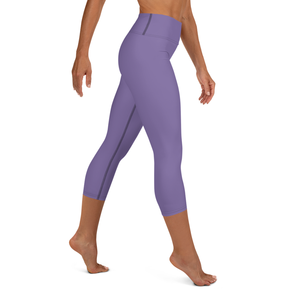 Purple Small Flowers | Yoga Capri Leggings