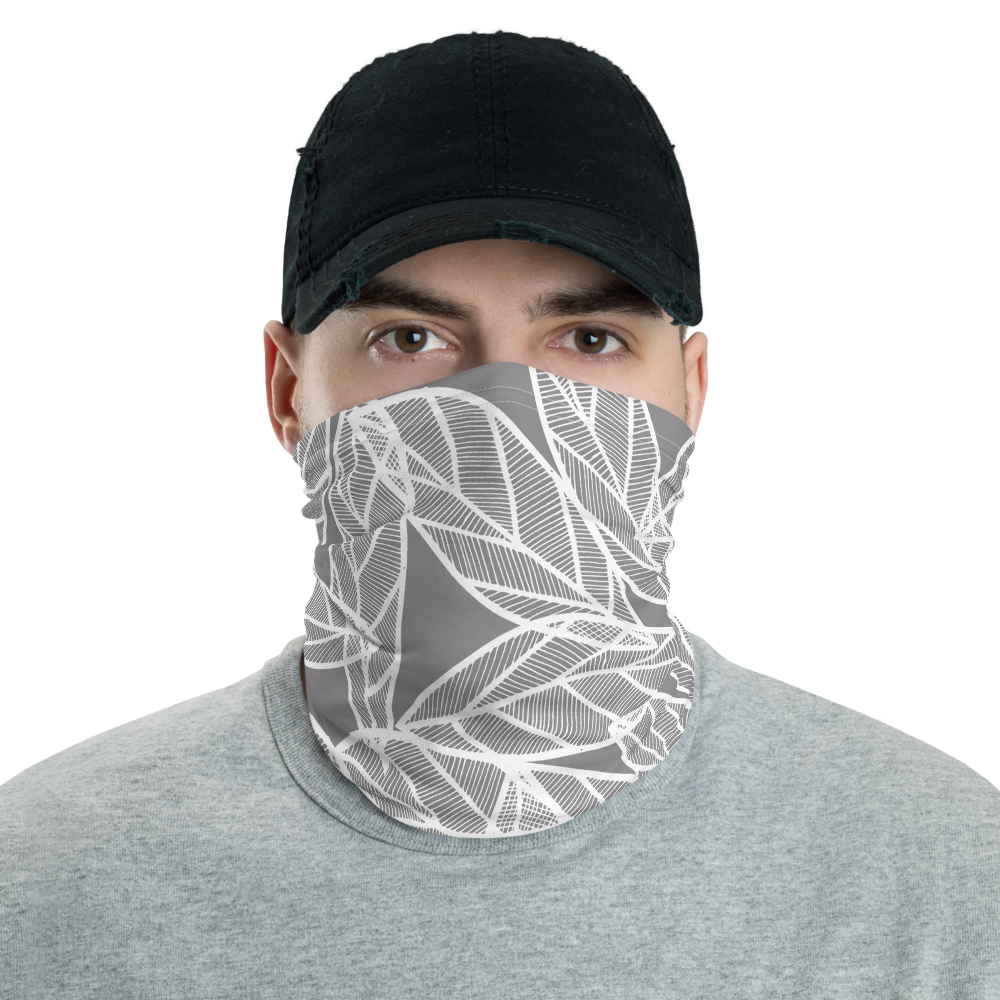Messy White Leaves | Neck Gaiter