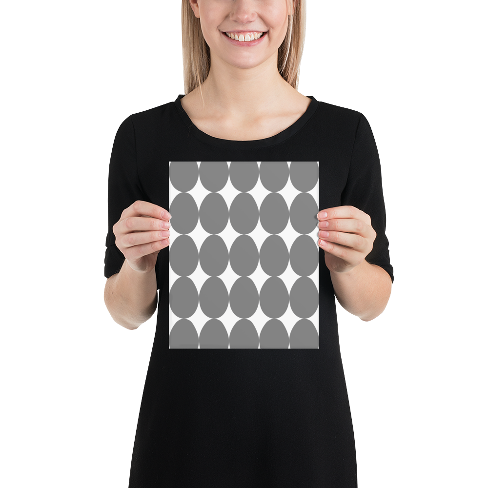 Easter Pattern Gray | Poster