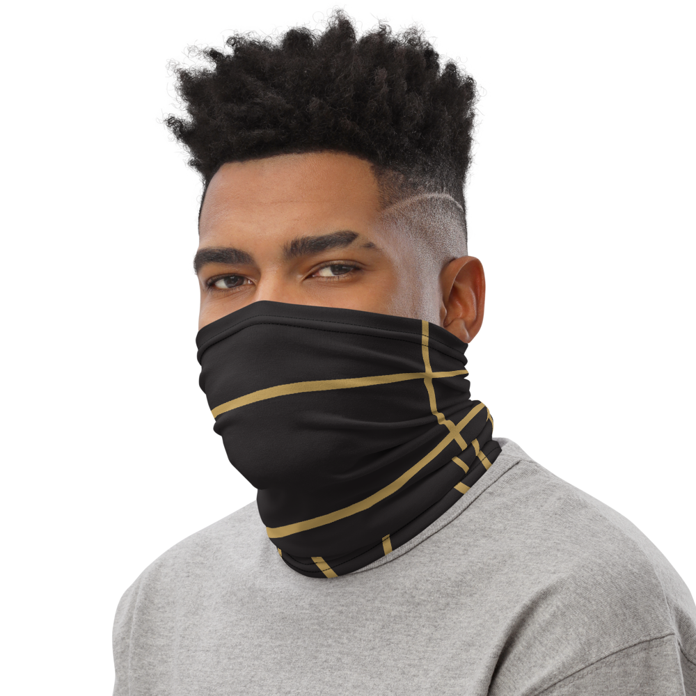 Golden Ornament Lines | Neck Gaiter