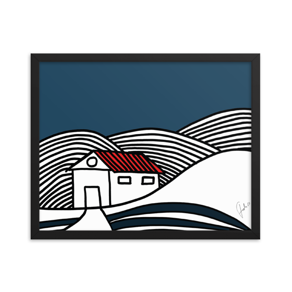 House in Snow | Framed Poster