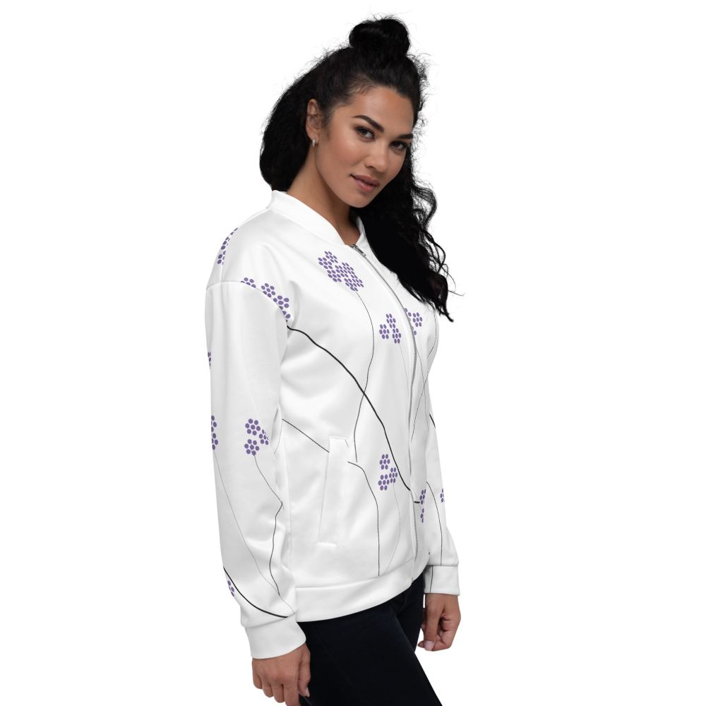 Purple Small Flowers | Bomber Jacket