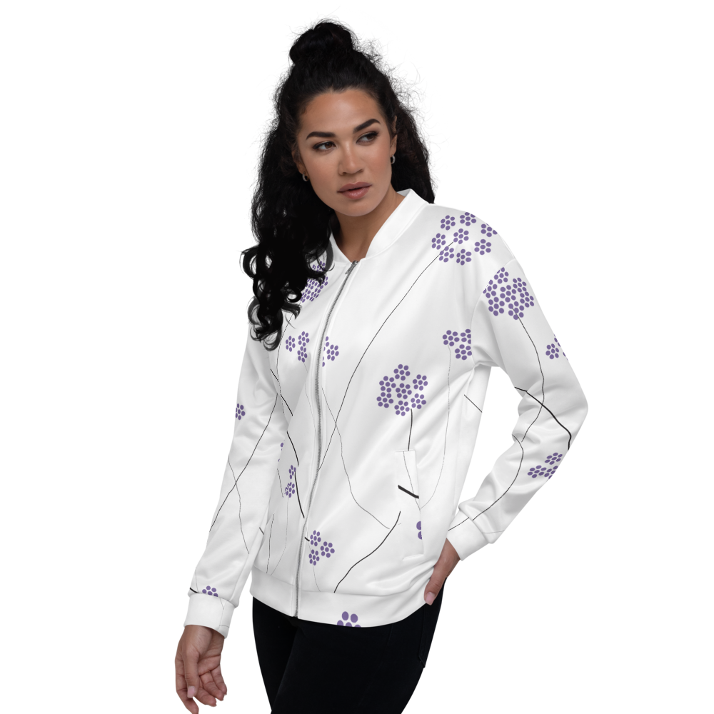 Purple Small Flowers | Bomber Jacket