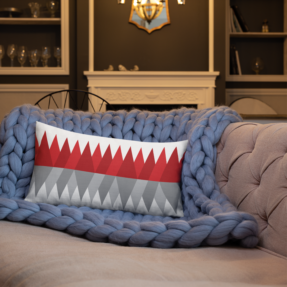 Red Gray Christmas | Pillow