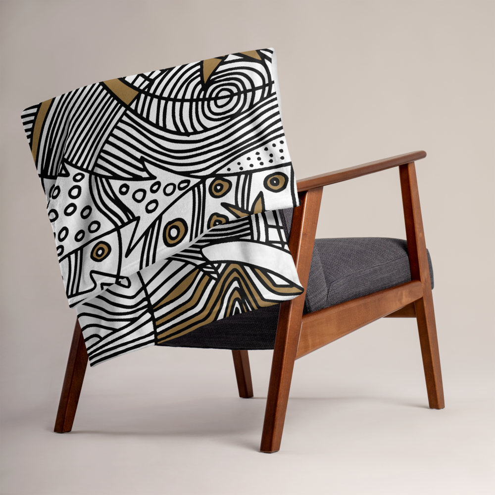 Christmas Graphic Ornament | Throw Blanket