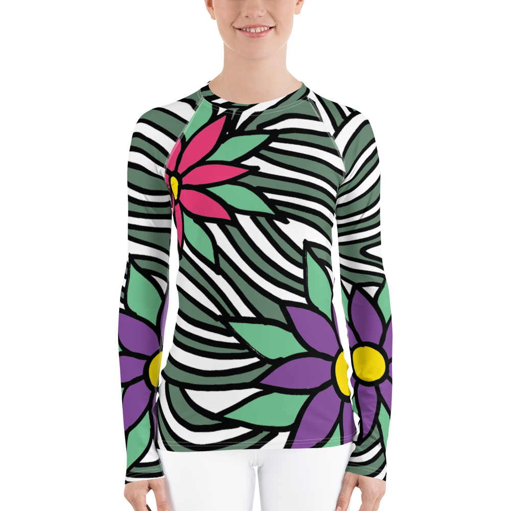 Flower Ornament | Women's Rash Guard