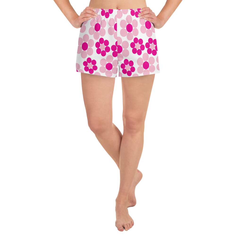 Happy Flowers Ornament | Women's Athletic Short Shorts
