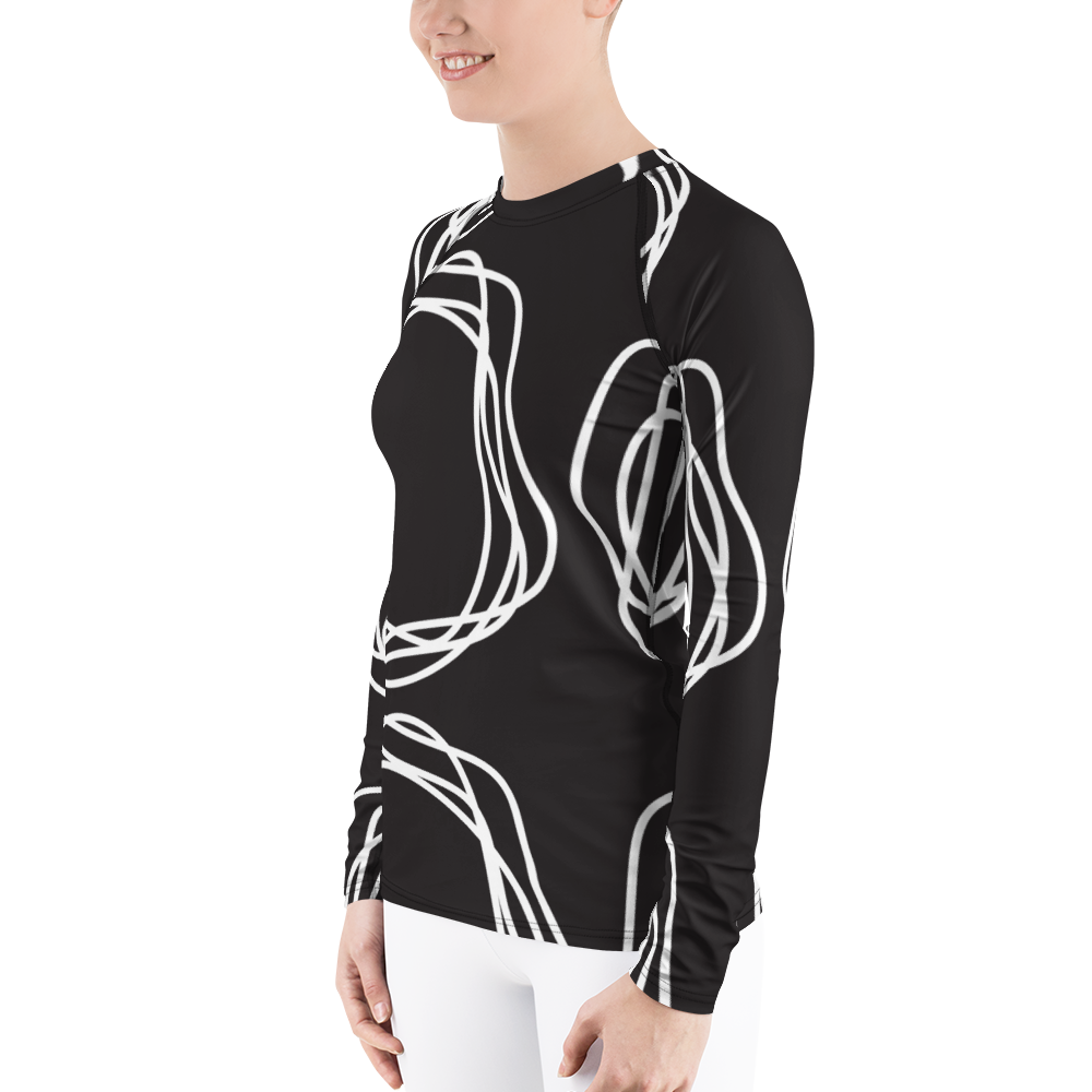 White Flowers | Women's Rash Guard