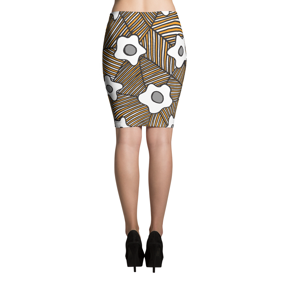 Orange Ornament | Pencil Skirt