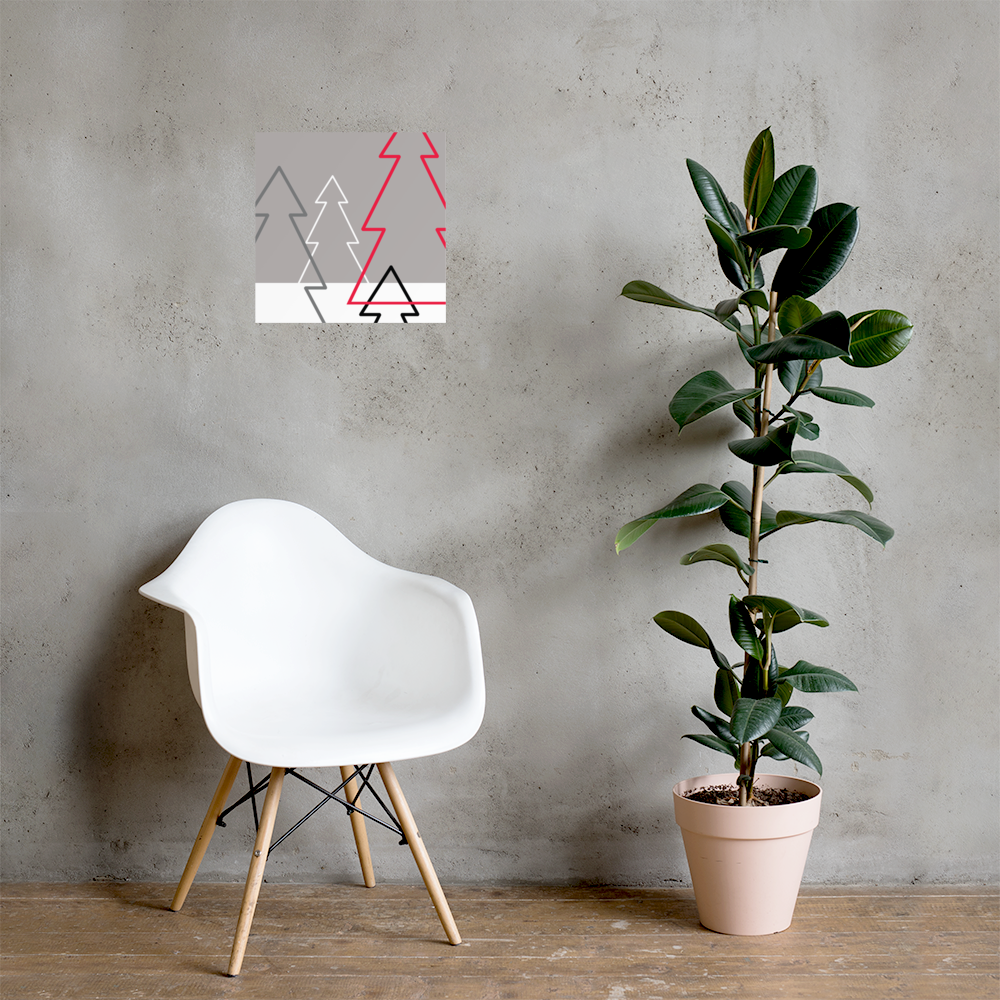 Christmas Tree Forest Colours | Poster
