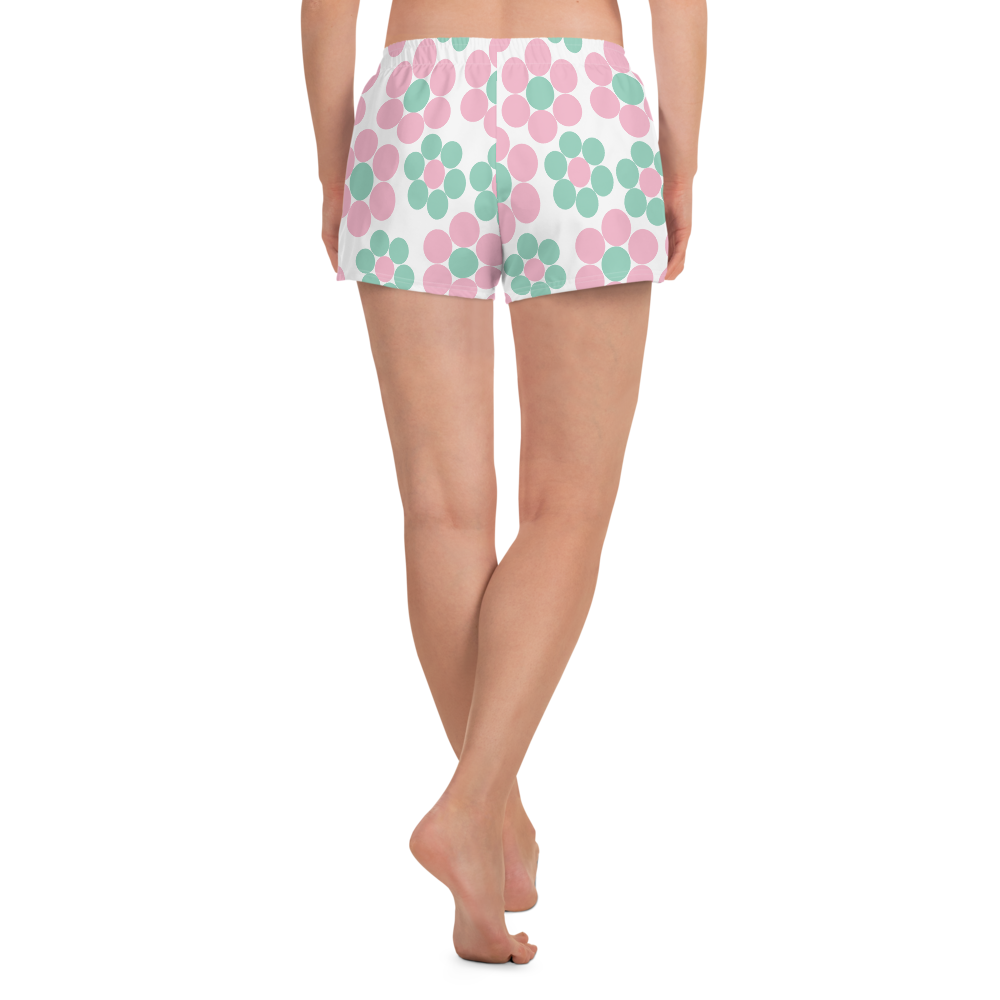 Happy Pastel Flowers | Women's Athletic Short Shorts